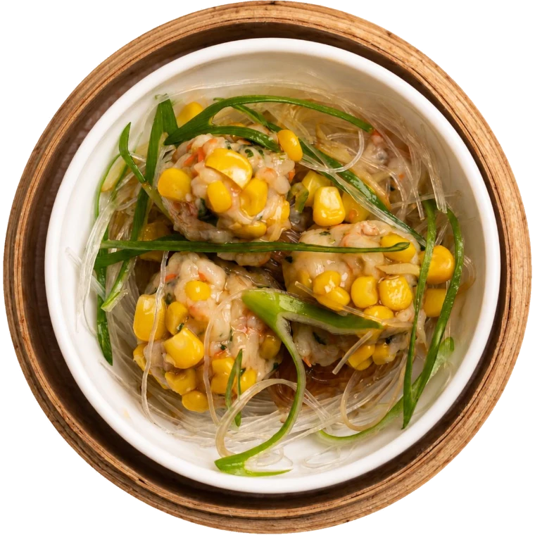 Tintenfischbällchen mit Mais